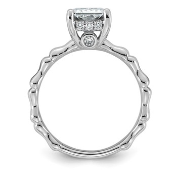 14kw 2 3/4ct Cert Radiant Center Lab Grown Diamond VS+ F+ Comp Ring — alternate view