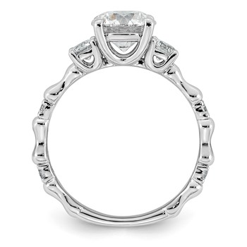 14kw 1 7/8ct Cert Round Center Lab Grown Diamond VS+ F+ Comp Ring — alternate view