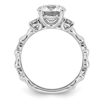 14kw 2 3/8ct Cert Round Center Lab Grown Diamond VS+ F+ Comp Ring — alternate view