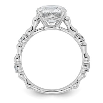 14kw 2 3/4ct Cert Round Center Lab Grown Diamond VS+ F+ Comp Ring — alternate view