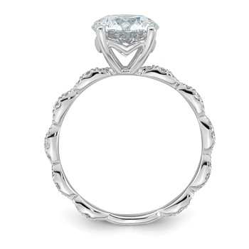 14kw 2 1/3ct Certified Round Center Lab Grown Diamond VS+ F+ Comp Ring — alternate view