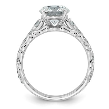14kw 2 1/2ct Certified Round Center Lab Grown Diamond VS+ F+ Comp Ring — alternate view