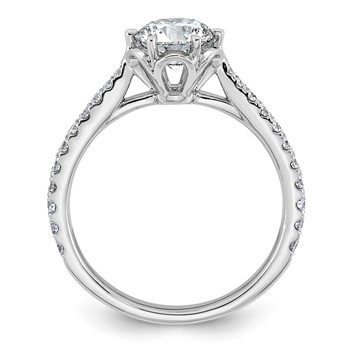 14kw 1 1/3ct Cert Round Center Lab Grown Dia VS+ F+ 6-Prong Comp Ring — alternate view