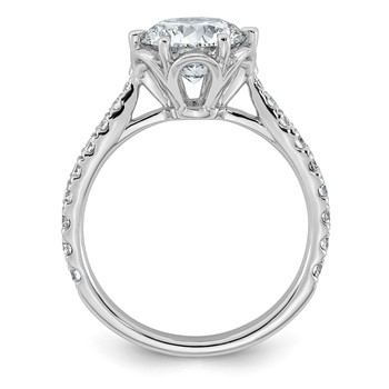 14kw 2 3/8ct Cert Round Center Lab Grown Dia VS+ F+ 6-Prong Comp Ring — alternate view