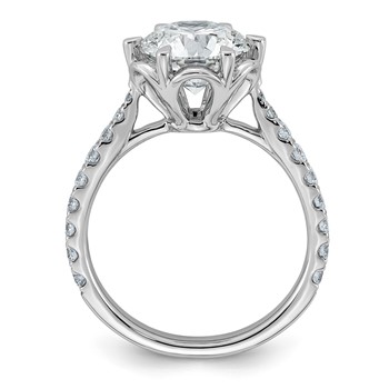 14kw 3ct Cert Round Center Lab Grown Dia VS+ F+ 6-Prong Comp Ring — alternate view
