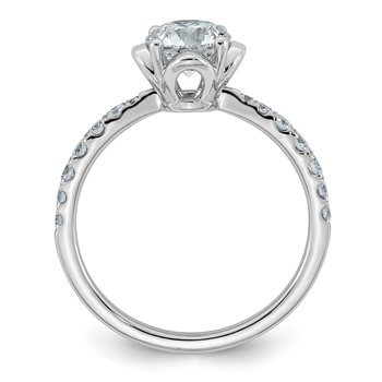 14kw 1 1/4ct Cert Round Center Lab Grown Dia VS+ F+ 4-Prong Comp Ring — alternate view