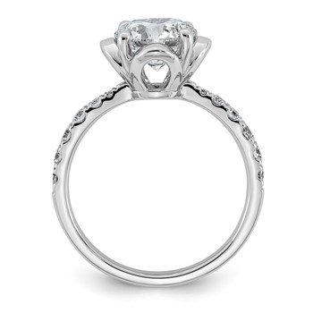 14kw 2 1/3ct Cert Round Center Lab Grown Dia VS+ F+ 4-Prong Comp Ring — alternate view