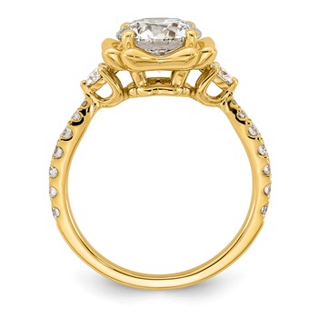 14ky 2 1/2ct Cert Round Center Lab Grown Dia VS+ F+ Comp Ring — alternate view