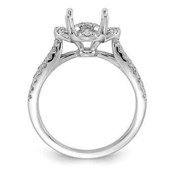 14kw 1/2ct Lab Grown Dia VS+ F+ Round Center Semi Eng Ring — alternate view