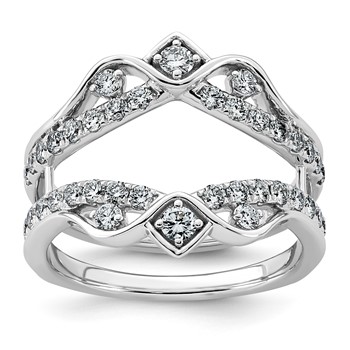 14kw 3/4ct Lab Grown Dia VS+ F+ Complete Ring Guard