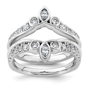 14kw 3/4ct Lab Grown Dia VS+ F+ Complete Ring Guard