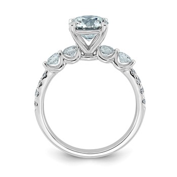 14kw 2 1/6ct Cert Rd Ctr Lab Grown Dia VS+ F+ w/ Round Sides Comp Ring — alternate view