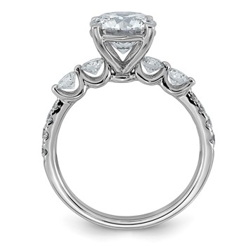 14kw 2 5/8ct Cert Rd Ctr Lab Grown Dia VS+ F+ w/ Round Sides Comp Ring — alternate view