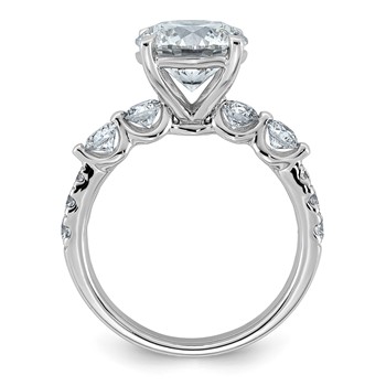 14kw 3 7/8ct Cert Rd Ctr Lab Grown Dia VS+ F+ w/ Round Sides Comp Ring — alternate view