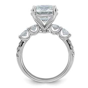 14kw 5ct Cert Rd Ctr Lab Grown Dia VS+ F+ w/ Round Sides Comp Ring — alternate view