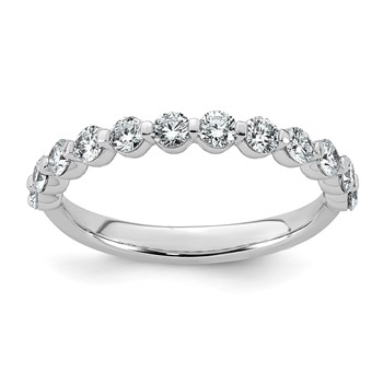 14kw 3/4ct Lab Grown Dia VS+ F+ Round Shape Stones Comp Wedding Band