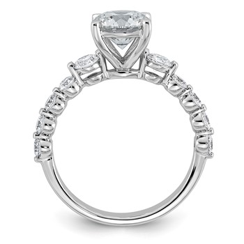 14kw 2 1/3ct Cert Rd Ctr Lab Grown Dia VS+ F+ w/ Round Sides Comp Ring — alternate view