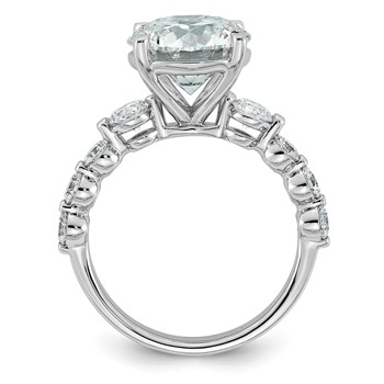 14kw 5ct Certified Rd Ctr Lab Grown Dia VS+ F+ w/ Round Sides Comp Ring — alternate view