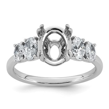 14kw 3/4ct Lab Grown Dia VS+ F+ Semi-mount Ring