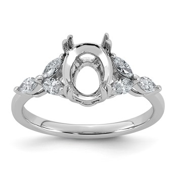 14kw 3/8ct Lab Grown Dia VS+ F+ Semi-mount Ring