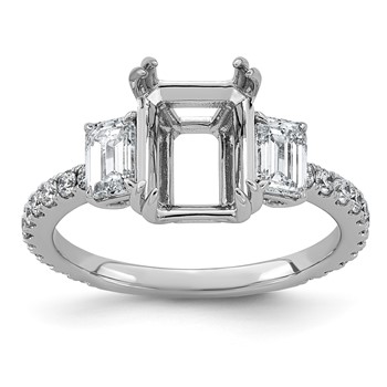 14kw 1 1/6ct Lab Grown Dia VS+ F+ Semi-mount Ring