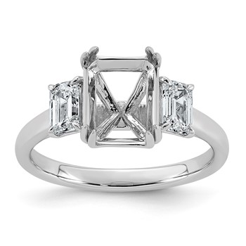 14kw 3/4ct Lab Grown Dia VS+ F+ Semi-mount Ring