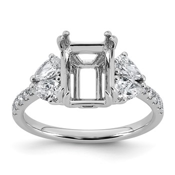 14kw 3/4ct Lab Grown Dia VS+ F+ Semi-mount Ring