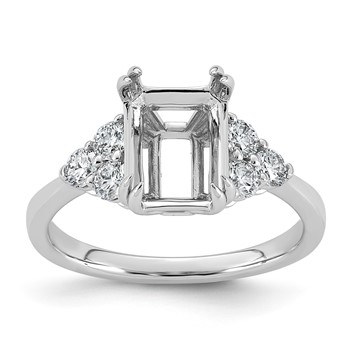 14kw 1/2ct Lab Grown Dia VS+ F+ Semi-mount Ring