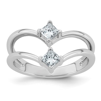 14kw 1/2ct Lab Grown Dia VS+ F+ Comp Fashion Ring