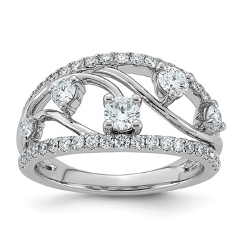 14kw 1ct Lab Grown Dia VS+ F+ Comp Fashion Ring