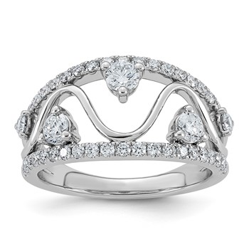 14kw 1ct Lab Grown Dia VS+ F+ Comp Fashion Ring