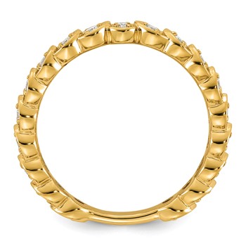 14ky 1/4ct Lab Grown Diamond VS+ F+ Complete Wedding Band — alternate view