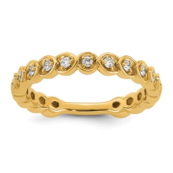 14ky 1/4ct Lab Grown Diamond VS+ F+ Complete Wedding Band