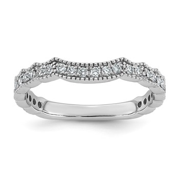 14kw 1/3ct Lab Grown Diamond VS+ F+ Comp Wedding Band