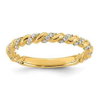 14ky 1/4ct Lab Grown Diamond VS+ F+ Complete Wedding Band