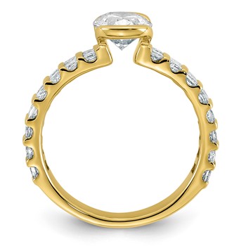 14ky 2 1/2ct Cert Oval Center Lab Grown Dia VS+ F+ Comp Ring — alternate view