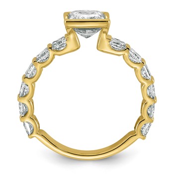 14ky Cert Princess Center Lab Grown Dia VS+ F+ Comp Eng Ring — alternate view