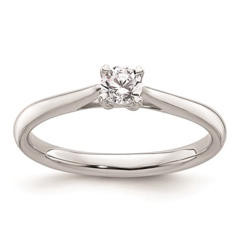 14k White Gold 1/4 carat (4.10 mm) 4-Prong Round Solitaire Engagement Ring Mounting