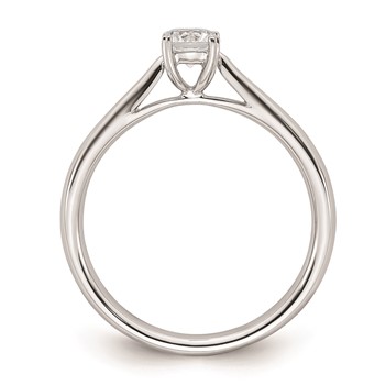 14k White Gold 1/3 carat (4.50 mm) 4-Prong Round Solitaire Engagement Ring Mounting — alternate view