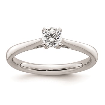 14k White Gold 1/3 carat (4.50 mm) 4-Prong Round Solitaire Engagement Ring Mounting