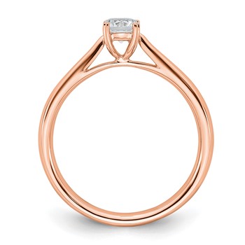 14k Rose Gold Round Solitaire Engagement Polished Mounting — alternate view