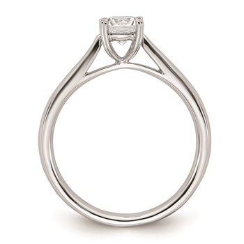 14k White Gold 1/2 carat (5.20 mm) 4-Prong Round Solitaire Engagement Ring Mounting — alternate view