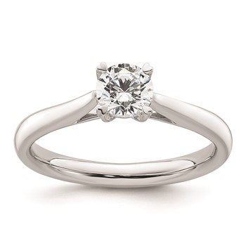 14k White Gold 1/2 carat (5.20 mm) 4-Prong Round Solitaire Engagement Ring Mounting