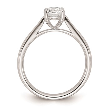 14k White Gold 3/4 carat (5.80 mm) 4-Prong Round Solitaire Engagement Ring Mounting — alternate view