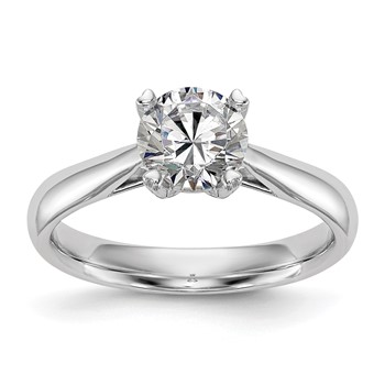 14k White Gold 1 carat (6.50 mm) 4-Prong Round Solitaire Engagement Ring Mounting