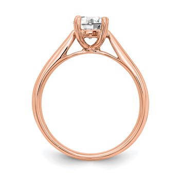 14k Rose Gold Round Solitaire Eng Polished Mounting — alternate view