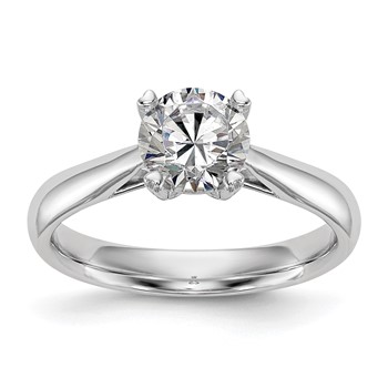 14kw Round Solitaire Engagement Polished Mounting