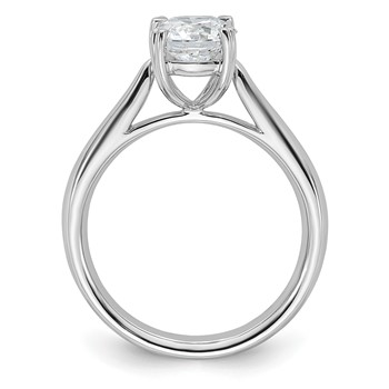 14k White Gold 1.25 carat (7.00 mm) 4-Prong Round Solitaire Engagement Ring Mounting — alternate view