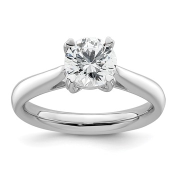 14k White Gold 1.25 carat (7.00 mm) 4-Prong Round Solitaire Engagement Ring Mounting