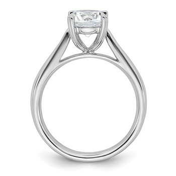 14k White Gold 1.5 carat (7.50 mm) 4-Prong Round Solitaire Engagement Ring Mounting — alternate view